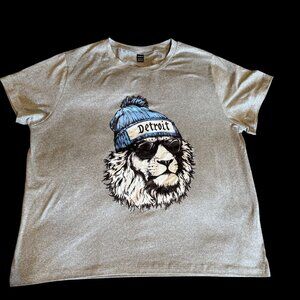 Detroit Lion Oversized Graphic‎ Tee XXL – SHEIN Streetwear Vibes